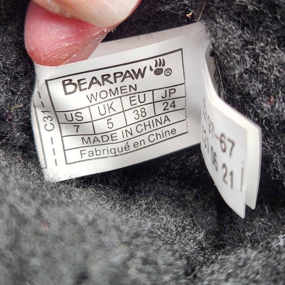 Bearpaw Black Suede‎ Winter Boots Womens Size 7 Mid Calf Outdoor Casual Fashion - Picture 14 of 14